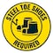 Signmission Steel Toe Shoes Required 16in Non-Slip Floor Marker, 6PK, 16 in L, 16 in H, FD-C-16-6PK-99884 FD-C-16-6PK-99884 - alternate 1